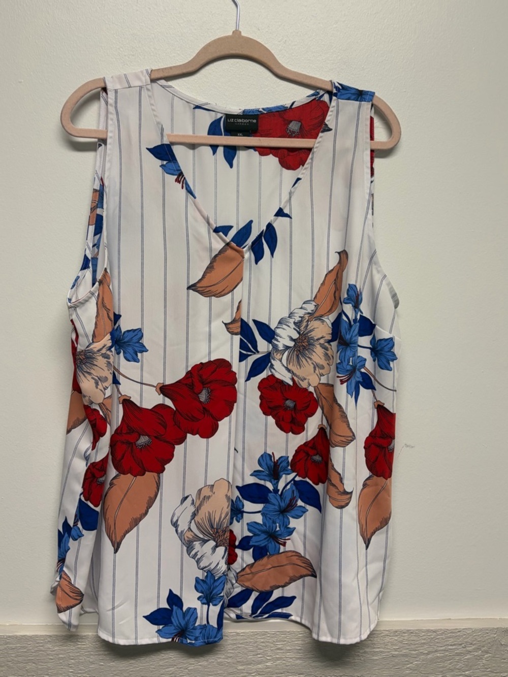 Floral Plus Size Sleeveless Blouse